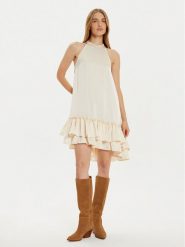 YAS Sukienka koktajlowa Eleanor 26034241 Écru Regular Fit. Sukienki damskie YAS, bez wzorów, z syntetyku, wizytowe, bez ramiączek. Za 199.99 zł.