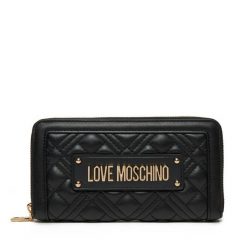 Portfel LOVE MOSCHINO. Czarne portfele damskie Love Moschino, bez wzorów. Za 449.99 zł.