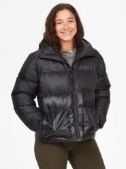 Marmot Kurtka puchowa "Guides" w kolorze czarnym rozmiar: XL. Czarne kurtki damskie Marmot, xl, bez wzorów, z puchu, bez kaptura. Za 549.06 zł.