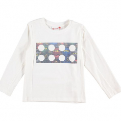 Koszulka "Thomas 717" w kolorze kremowym. Białe t-shirty i koszulki chłopięce Lego Wear Fashion, z nadrukiem, z okrągłym kołnierzem, z długim rękawem. W wyprzedaży za 59.95 zł.