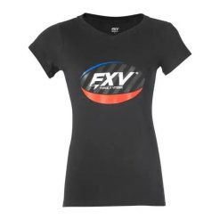 Koszulka damska Force XV ovale. Czarne bluzki damskie FORCE XV, bez wzorów, bez kołnierzyka, bez ramiączek. W wyprzedaży za 88.00 zł.