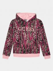 Guess Bluza J3BQ04 KAD73 Różowy Regular Fit. Czerwone bluzy dziewczęce Guess, z aplikacjami, z bawełny, bez ramiączek, bez kaptura. Za 129.99 zł.