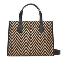 Torebka Guess. Brązowe shopper bag Guess, z aplikacjami, bez dodatków. Za 329.99 zł.