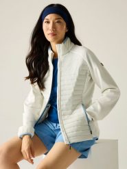 Regatta Kurtka hybrydowa "Clumber" w kolorze białym rozmiar: 34. Białe kurtki sportowe damskie Regatta, bez wzorów, z materiału, bez kaptura. Za 128.55 zł.