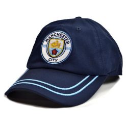 Czapka Manchester City oficjalna licencjonowana. Niebieskie czapki z daszkiem damskie MANCHESTER CITY, bez wzorów. Za 94.90 zł.