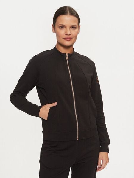 EA7 Emporio Armani Bluza 6DTM06 TJVHZ 0210 Czarny Regular Fit. Czarne bluzy damskie EA7 Emporio Armani, xs, bez wzorów, z bawełny, bez kaptura. Za 269.99 zł.