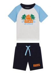 Guess Komplet t-shirt i spodenki N6GG03 K8HM4 Granatowy. Niebieskie t-shirty i koszulki chłopięce Guess, z aplikacjami, z bawełny, bez kołnierzyka, bez ramiączek. Za 174.99 zł.