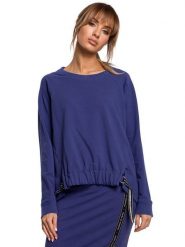 Made of emotion Bluza w kolorze niebieskim rozmiar: L. Niebieskie bluzy damskie Made Of Emotion, l, bez wzorów, bez kaptura. Za 89.95 zł.