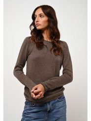 AUTHENTIC CASHMERE Kaszmirowy sweter "Epéna" w kolorze brązowym rozmiar: XL. Brązowe swetry klasyczne damskie AUTHENTIC CASHMERE, xl, z kaszmiru, bez kołnierzyka. Za 357.63 zł.