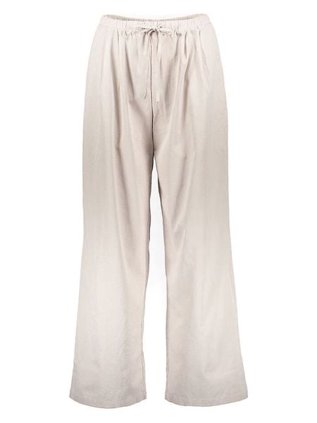 SisterS point Spodnie w kolorze kremowym rozmiar: M. Brązowe spodnie materiałowe damskie Sisters Point, bez wzorów, z materiału. Za 61.31 zł.