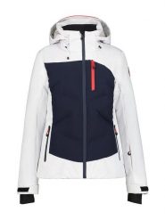 Icepeak Kurtka narciarska "Flovilla" w kolorze biało-granatowym rozmiar: 44. Białe kurtki sportowe damskie Icepeak, m, bez wzorów, bez kaptura. Za 373.35 zł.