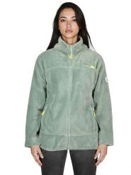 ANAPURNA Kurtka polarowa "Uternel" w kolorze zielonym rozmiar: XL. Brązowe kurtki damskie ANAPURNA, xl, bez wzorów, z polaru, bez kaptura. Za 73.99 zł.