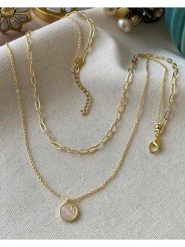 Luseera Pozłacany naszyjnik z zawieszką - dł. 55 cm rozmiar: onesize. Białe naszyjniki damskie Luseera, z perłą, pozłacane. Za 62.03 zł.