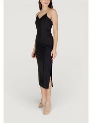 Morgan Sukienka koktajlowa 261-RYAN Czarny Regular Fit. Czarne sukienki damskie Morgan, bez wzorów, z syntetyku, wizytowe, bez ramiączek. Za 279.99 zł.
