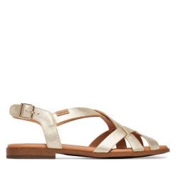 Sandały Pikolinos. Żółte sandały damskie Pikolinos, bez wzorów, bez obcasa, na płaskiej podeszwie, bez zapięcia. Za 449.99 zł.