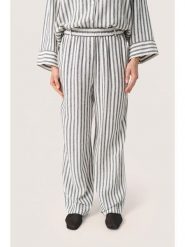 SAINT TROPEZ Spodnie "Giselle" w kolorze antracytowo-białym rozmiar: XS. Białe spodnie materiałowe damskie Saint Tropez, bez wzorów, z materiału. Za 95.46 zł.