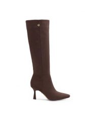 Nine West Kozaki MAIDA ZL23003-2CC Brązowy. Brązowe kozaki damskie Nine West, z materiału, bez obcasa, na szpilce, bez zapięcia. Za 329.99 zł.