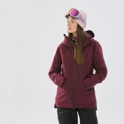 Kurtka narciarska damska Wedze FR100. Zielone kurtki damskie WED'ZE, na zimę, m, bez wzorów, z meshu, bez kaptura. W wyprzedaży za 299.99 zł.
