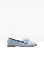 Półbuty wsuwane loafer. Czerwone półbuty damskie bonprix, bez wzorów, bez obcasa, bez zapięcia. Za 84.99 zł.