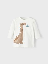 NAME IT Bluzka 13212749 Biały Regular Fit. Białe t-shirty i koszulki chłopięce Name it, bez wzorów, z bawełny, bez kołnierzyka, bez ramiączek. Za 59.99 zł.