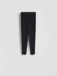 Bawełniane legginsy - czarny. Czarne legginsy damskie Reserved, l, bez wzorów, z bawełny. Za 49.99 zł.