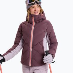 Kurtka snowboardowa damska ROXY Snowdrift. Czerwone kurtki damskie Roxy, na zimę, l, bez wzorów, z materiału, bez kaptura. Za 699.99 zł.