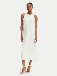 BOSS Sukienka letnia C_Delinna 50559243 Écru Regular Fit. Białe sukienki damskie Boss, bez wzorów, z wiskozy, bez ramiączek. Za 899.99 zł.