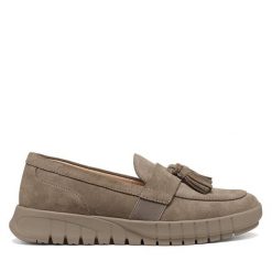 Mokasyny Geox. Brązowe mokasyny damskie Geox, bez obcasa. Za 549.99 zł.
