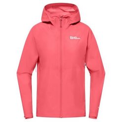 Kurtka przeciwdeszczowa damska Jack Wolfskin Prelight 2.5L LT. Czerwone kurtki damskie Jack Wolfskin, l, bez wzorów, bez kaptura. Za 559.99 zł.