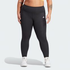 Legginsy Optime Full-Length (Plus Size). Czarne legginsy damskie Adidas, plus size, bez wzorów, z materiału. Za 259.00 zł.