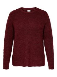 ONLY Sweter w kolorze bordowym rozmiar: M-46/48. Czerwone swetry klasyczne damskie Only, m, ze splotem, bez kołnierzyka. Za 127.35 zł.