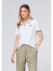 Polo Sylt Koszulka polo w kolorze białym rozmiar: XS. Białe bluzki damskie Polo Sylt, xs, bez wzorów, bez kołnierzyka, bez ramiączek. Za 82.99 zł.