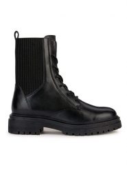 Geox Botki "Iridea" w kolorze czarnym rozmiar: 38. Czarne botki damskie Geox, z materiału, bez obcasa, bez zapięcia. Za 187.07 zł.