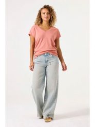 Garcia Koszulka w kolorze jasnoróżowym rozmiar: S. Różowe bluzki damskie Garcia, s, bez wzorów, bez kołnierzyka, bez ramiączek. Za 84.95 zł.