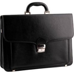 Elegancka teczka damska TIZANO T07 czarna. Czarne aktówki damskie TIZANO, ze skóry ekologicznej. Za 205.00 zł.