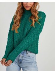 Milan Kiss Sweter w kolorze zielonym rozmiar: S. Zielone swetry klasyczne damskie Milan Kiss, s, bez kołnierzyka. Za 166.88 zł.