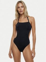 Calvin Klein Swimwear Strój kąpielowy LV00Q61200 Czarny. Czarne stroje jednoczęściowe Calvin Klein Swimwear, bez wzorów, z syntetyku. Za 349.99 zł.