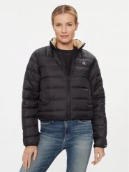 Calvin Klein Jeans Kurtka puchowa J20J222585 Czarny Regular Fit. Czarne kurtki damskie Calvin Klein Jeans, xl, bez wzorów, z jeansu, bez kaptura. Za 729.99 zł.