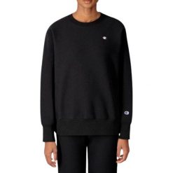 Bluza sportowa damska Champion Sweatshirt. Czarne bluzy damskie Champion, xs, bez wzorów, z bawełny, bez kaptura. Za 207.00 zł.