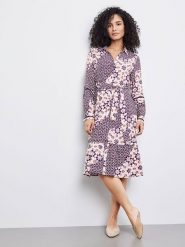 Gerry Weber Sukienka w kolorze jasnoróżowo-ciemnofioletowym rozmiar: 48. Różowe sukienki damskie Gerry Weber, bez wzorów, bez ramiączek. Za 211.81 zł.