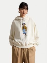 Polo Ralph Lauren Bluza 211B17799001 Biały Regular Fit. Białe bluzy damskie Polo Ralph Lauren, s, bez wzorów, z bawełny, bez kaptura. Za 1,299.00 zł.