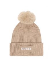 Guess Czapka AW5650 WOL01 Beżowy. Brązowe czapki damskie Guess, na zimę, z aplikacjami. Za 154.99 zł.