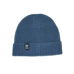 Czapka dzianinowa Beanie - rozmiar uniwersalny - (niebieska). Niebieskie czapki damskie SURF MONKEY, bez wzorów, z dzianiny. Za 119.95 zł.