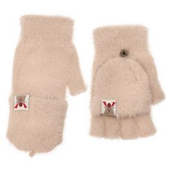 Beżowe Śliczne Rękawiczki Alpaka Damskie Armodo. Brązowe rękawiczki damskie Armodo, z aplikacjami. Za 29.99 zł.