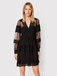 TWINSET Sukienka koktajlowa 222TP2252 Czarny Regular Fit. Czarne sukienki damskie Twinset, bez wzorów, z syntetyku, wizytowe, bez ramiączek. Za 1,299.00 zł.