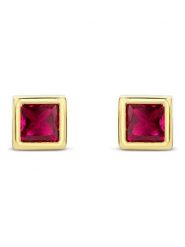 Revoni Złote kolczyki-wkrętki z rubinami rozmiar: onesize. Różowe kolczyki damskie Revoni, z rubinem, złote. Za 382.99 zł.