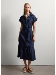 STEFANEL Sukienka w kolorze granatowym rozmiar: M. Niebieskie sukienki damskie Stefanel, bez wzorów, z tkaniny, bez ramiączek. Za 260.99 zł.