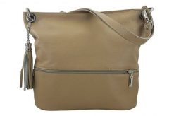 Shopperka skórzana BARBERINI'S beżowa 163-2. Brązowe shopper bag Barberinis, ze skóry, bez dodatków. Za 249.99 zł.