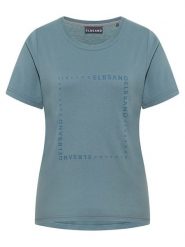ELBSAND Koszulka "Lora" w kolorze szarym rozmiar: XS. Szare bluzki damskie ELBSAND, xs, bez wzorów, bez kołnierzyka, bez ramiączek. Za 79.03 zł.