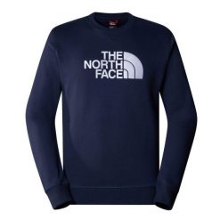 Bluza The North Face Drew Peak Crew. Niebieskie bluzy damskie The North Face, uniwersalny, bez wzorów, z bawełny, bez kaptura. Za 528.99 zł.